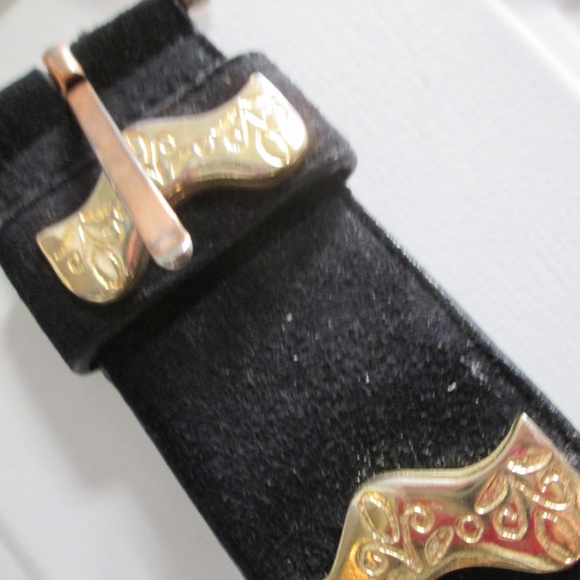 Vtg ESCADA black Leather suede WOMEN\'S  BELT Sz  36  Made in Germany main image 4